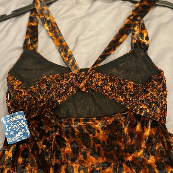 Free People brand new beautiful dress , animal print - leopard - x-small /brown - Picture 10 of 16